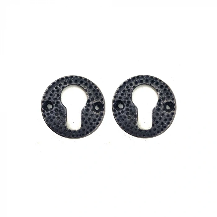 Antika Tarz Dekoratif Pirinç Oda Kilit Rozeti - 49mm, Oksit