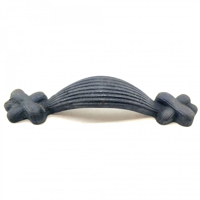 Antika Tarz Dekoratif Pirinç Örgü Mobilya Kulbu - 22x120 Mm, Oksit