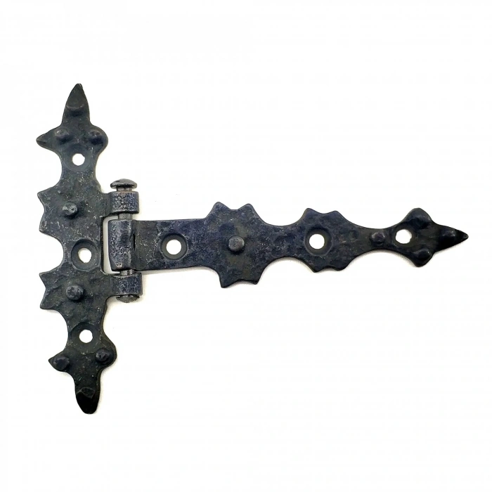 Antika Tarz Dekoratif Pirinç Yıldız Kuyruklu Menteşe - 85x110 Mm, Oksit