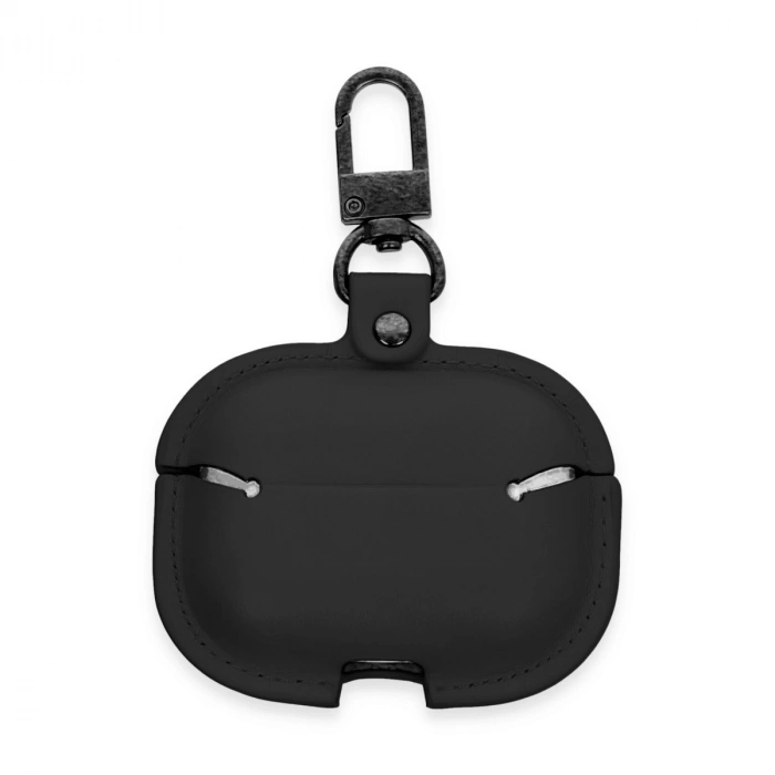 Apple Airpods 3 (3.nesil) Çanta Deri Kılıf - Siyah