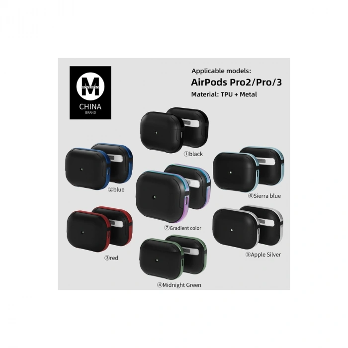 Apple Airpods Pro 2 (2.nesil) Mo-a8 Armor Kılıf - Lacivert