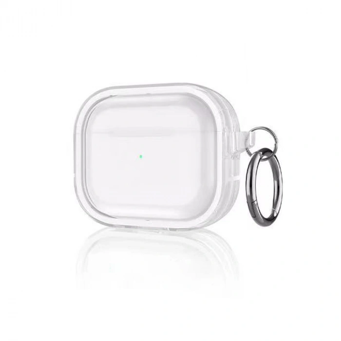 Apple Airpods Pro 2 (2.nesil) Shiny Şeffaf Kılıf - Beyaz