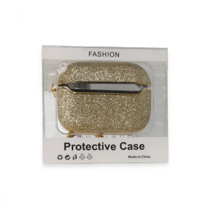 Apple Airpods Pro 2 (2.nesil) Spell Simli Kılıf - Gold