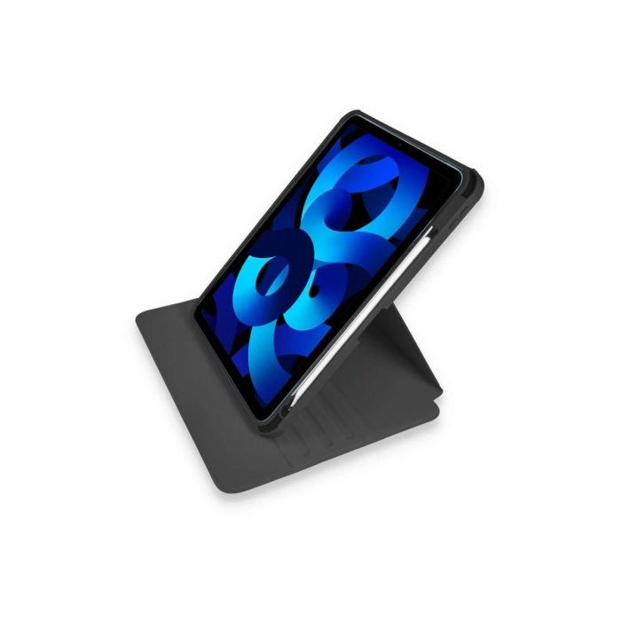 Apple İpad 10.2 (7.nesil) Kılıf Ling 360 Kalemlikli Tablet Kılıf - Siyah