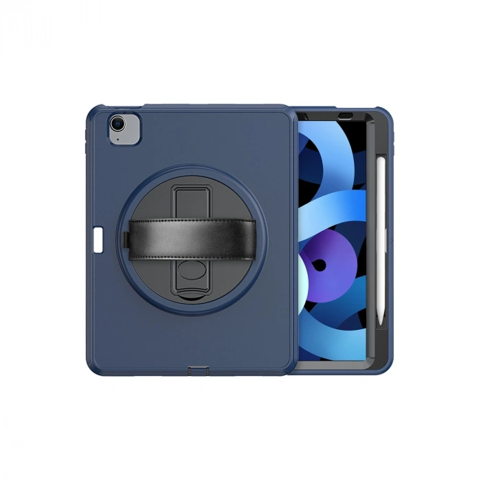 Apple İpad 2022 10.9 (10.nesil) Kılıf Hand Strap Tablet Kılıfı - Lacivert