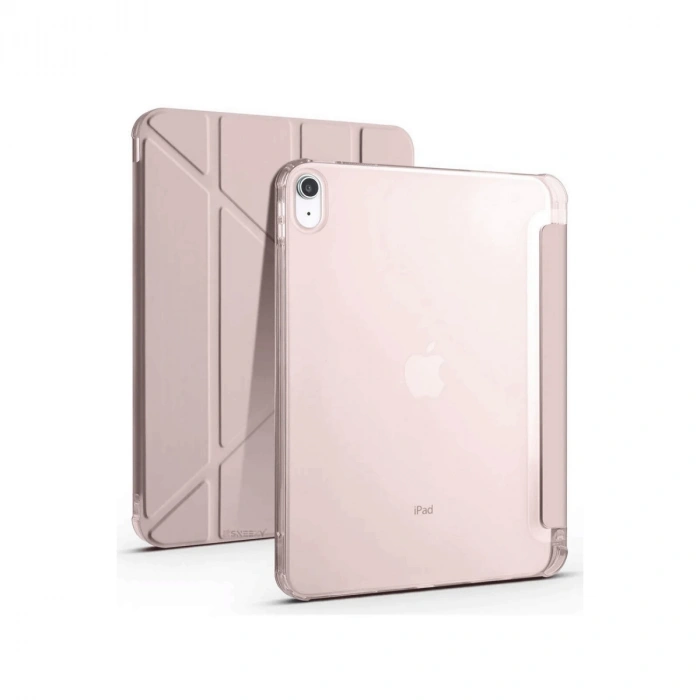 Apple İpad 2022 10.9 (10.nesil) Kılıf Kalemlikli Mars Tablet Kılıfı - Rose Gold