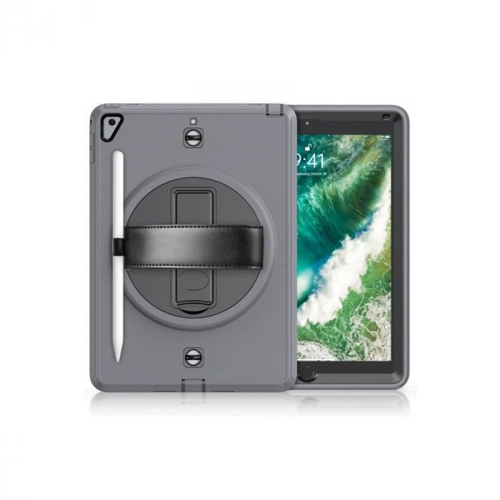 Apple İpad 5 Air 9.7 Kılıf Strap-c Otterbox Tablet Kapak - Gri