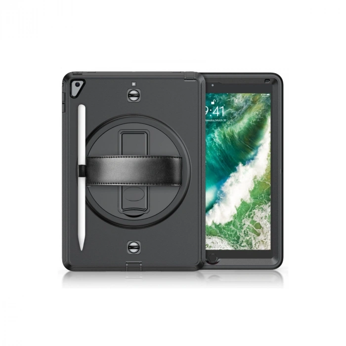 Apple İpad 5 Air 9.7 Kılıf Strap-c Otterbox Tablet Kapak - Siyah