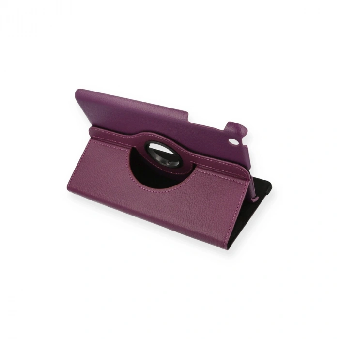 Apple İpad Mini 1 Kılıf 360 Tablet Deri Kılıf - Mürdüm