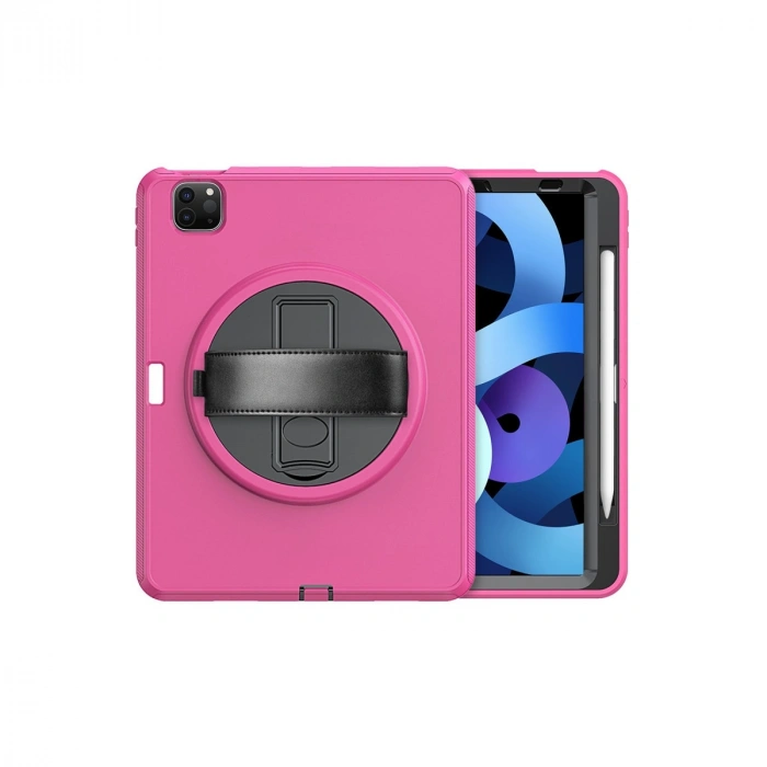 Apple İpad Pro 11 (2018) Kılıf Hand Strap Tablet Kılıfı - Pembe
