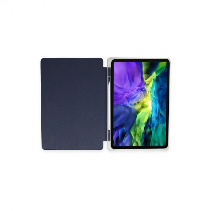 Apple İpad Pro 11 (2021) Kılıf Kalemlikli Hugo Tablet Kılıfı - Lacivert