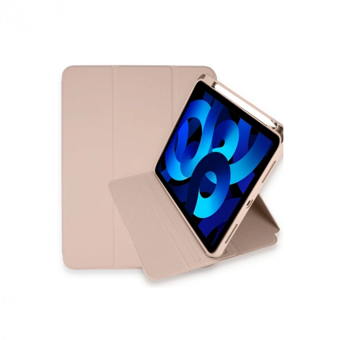 Apple İpad Pro 11 (2021) Kılıf Ling 360 Kalemlikli Tablet Kılıf - Rose Gold