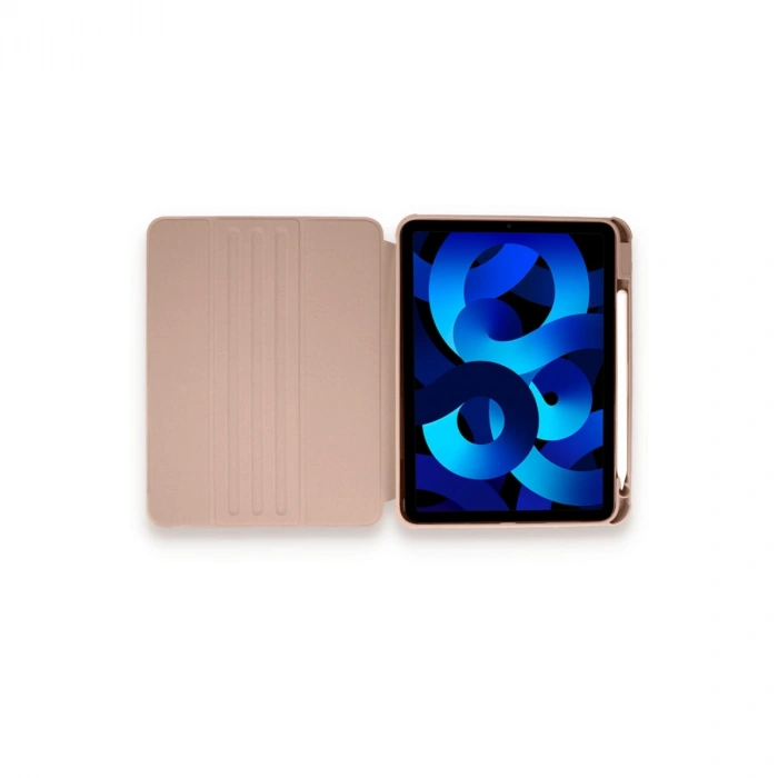 Apple İpad Pro 11 (2021) Kılıf Ling 360 Kalemlikli Tablet Kılıf - Rose Gold