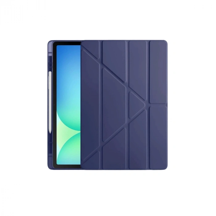 Apple İpad Pro 11 (2024) Kılıf Kalemlikli Hugo Tablet Kılıfı - Lacivert