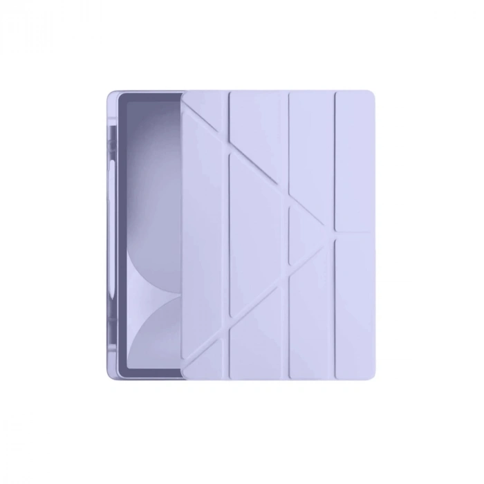 Apple İpad Pro 11 (2024) Kılıf Kalemlikli Hugo Tablet Kılıfı - Lila