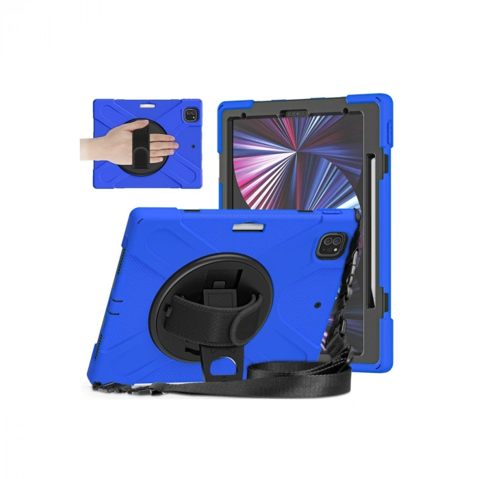 Apple İpad Pro 12.9 (2020) Kılıf Amazing Tablet Kapak - Mavi