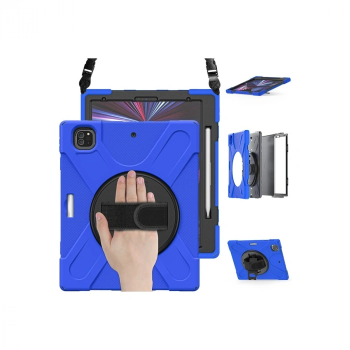 Apple İpad Pro 12.9 (2020) Kılıf Amazing Tablet Kapak - Mavi