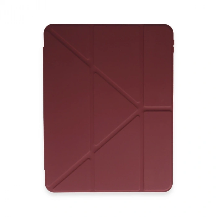 Apple İpad Pro 12.9 (2021) Kılıf Kalemlikli Mars Tablet Kılıfı - Mürdüm
