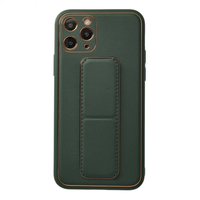 Apple İphone 11 Pro Kılıf Coco Deri Standlı Kapak - Yeşil