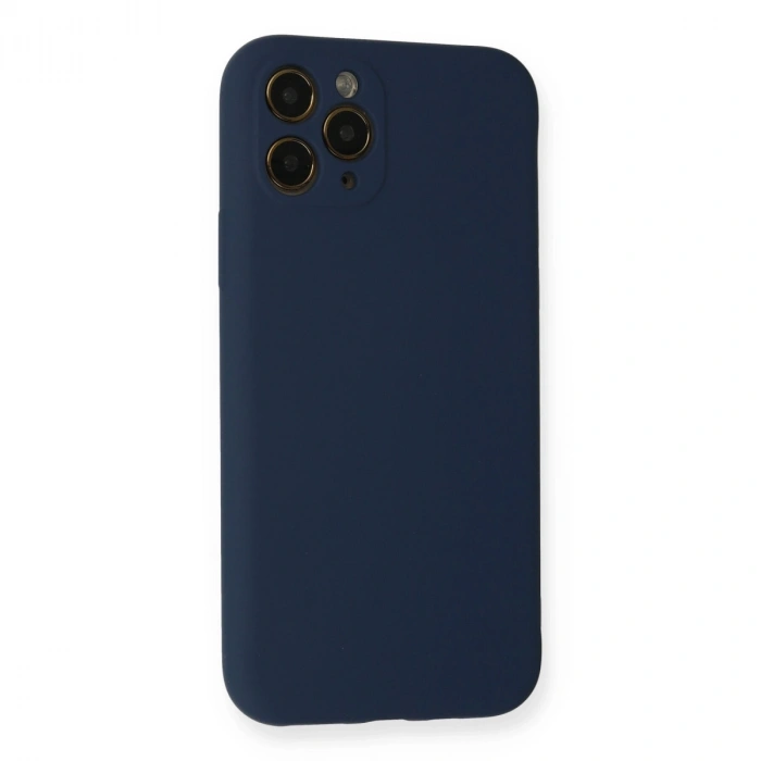 Apple İphone 11 Pro Kılıf Nano İçi Kadife Silikon - Lacivert