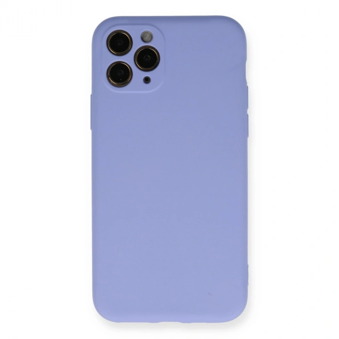 Apple İphone 11 Pro Kılıf Nano İçi Kadife Silikon- Lila