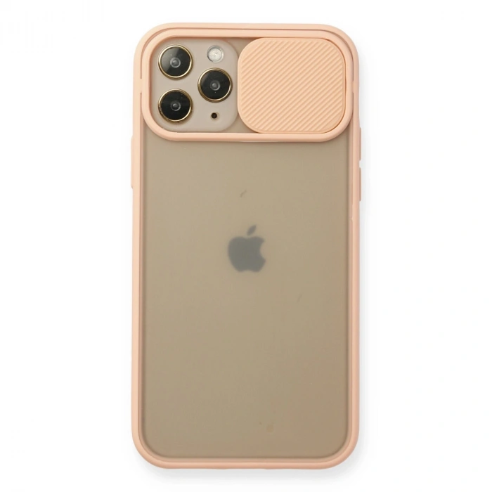 Apple İphone 11 Pro Kılıf Palm Buzlu Kamera Sürgülü Silikon - Pembe