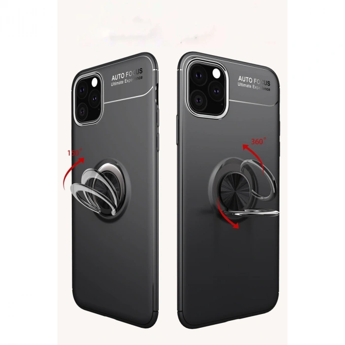 Apple İphone 11 Pro Kılıf Range Yüzüklü Silikon - Mavi