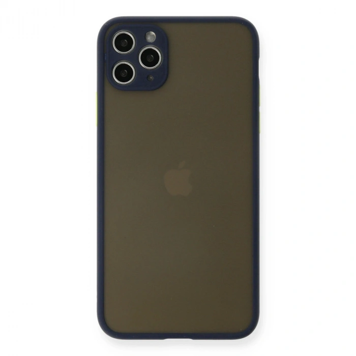 Apple İphone 11 Pro Max Kılıf Montreal Silikon Kapak - Lacivert
