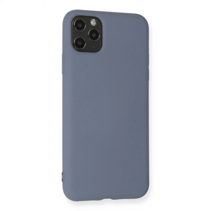 Apple İphone 11 Pro Max Kılıf Nano İçi Kadife Silikon - Gri