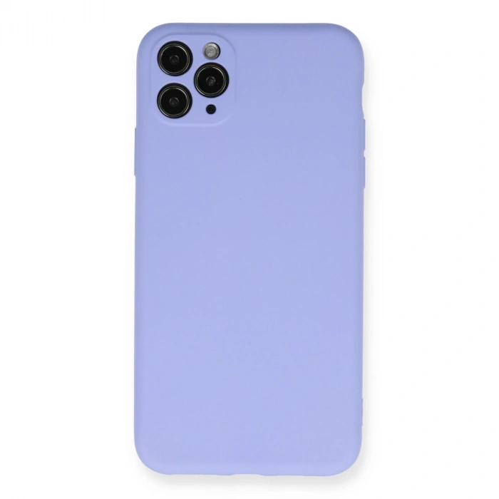 Apple İphone 11 Pro Max Kılıf Nano İçi Kadife Silikon - Lila