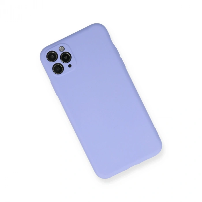 Apple İphone 11 Pro Max Kılıf Nano İçi Kadife Silikon - Lila