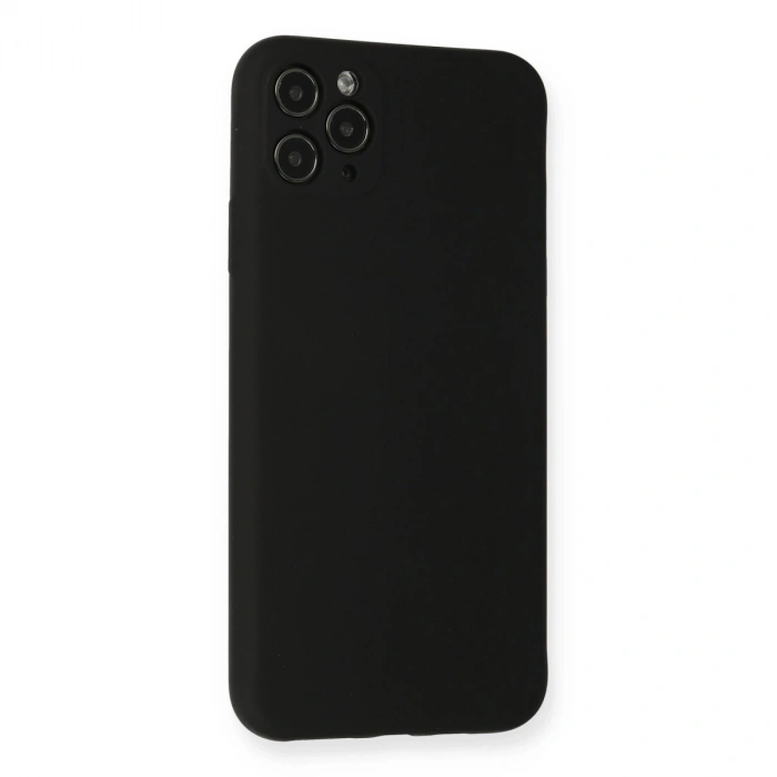 Apple İphone 11 Pro Max Kılıf Nano İçi Kadife Silikon - Siyah