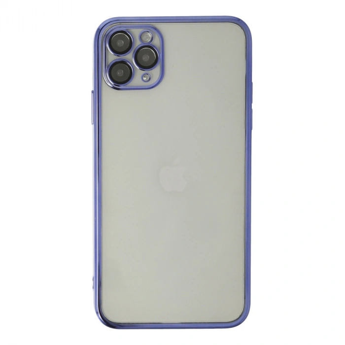 Apple İphone 11 Pro Max Kılıf Razer Lensli Silikon - Mor