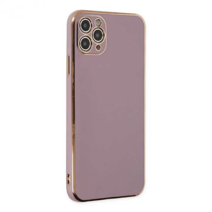 Apple İphone 11 Pro Max Kılıf Volet Silikon - Mor