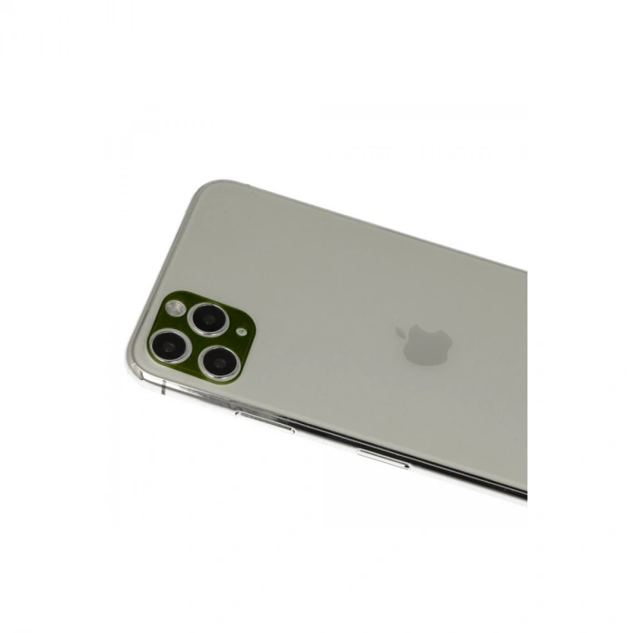 Apple İphone 11 Pro Max Rainbow Kamera Lens Koruma Cam - Yeşil
