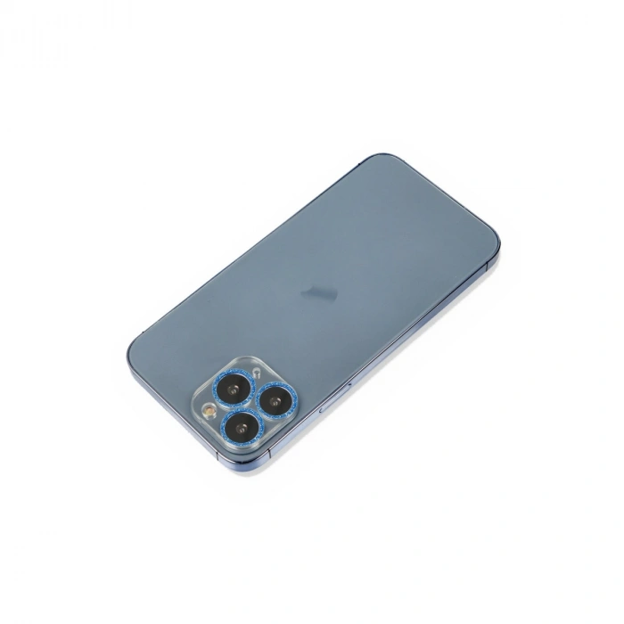 Apple İphone 11 Pro Shine Kamera Lens Koruma Cam - Mavi