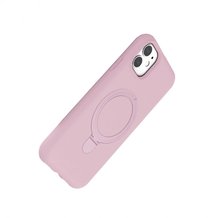 Apple İphone 11 Regal Magsafe Standlı Kapak - Açık Pembe