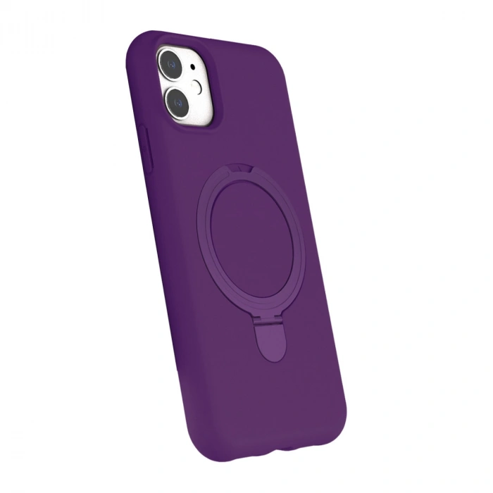 Apple İphone 11 Regal Magsafe Standlı Kapak - Derin Mor