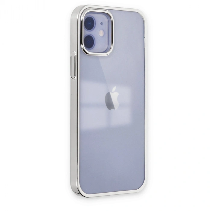 Apple İphone 12 Kılıf Element Silikon - Gümüş