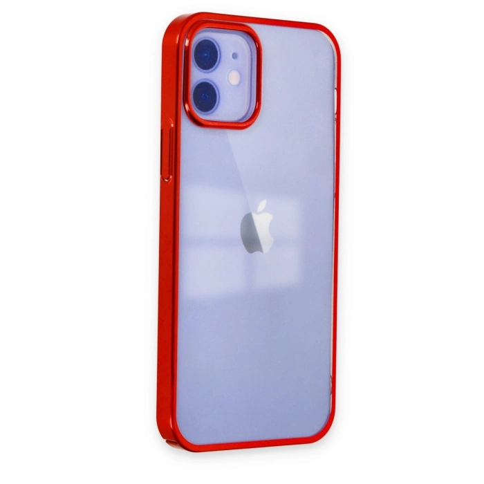 Apple İphone 12 Kılıf Element Silikon - Kırmızı
