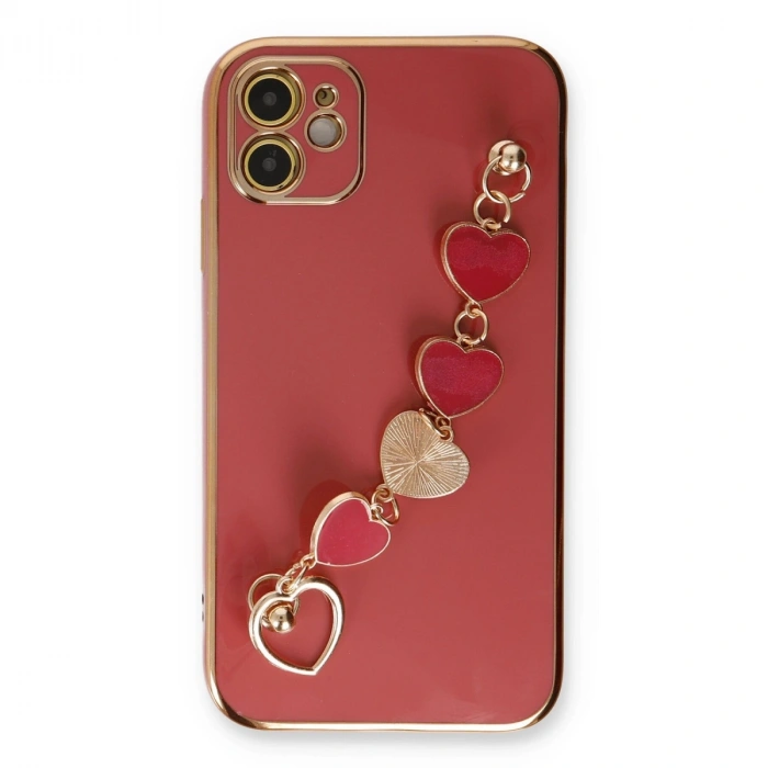 Apple İphone 12 Kılıf Esila Silikon - Kırmızı