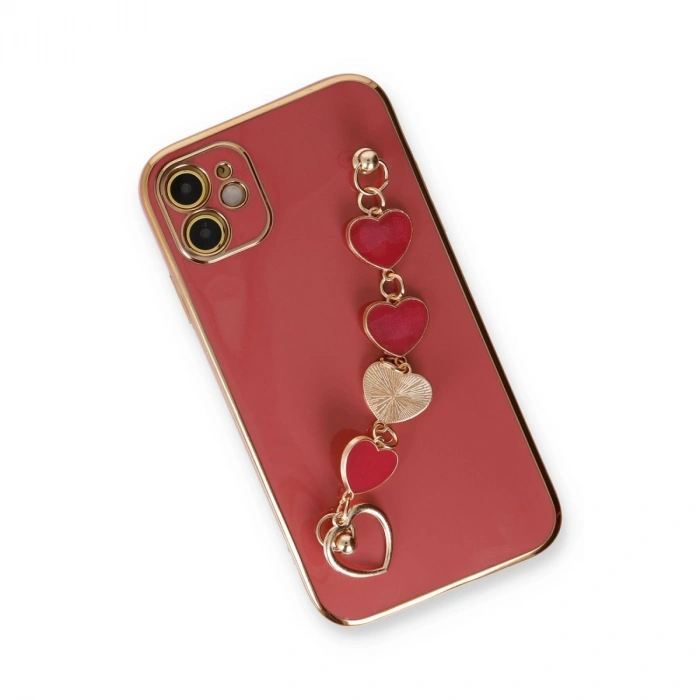 Apple İphone 12 Kılıf Esila Silikon - Kırmızı