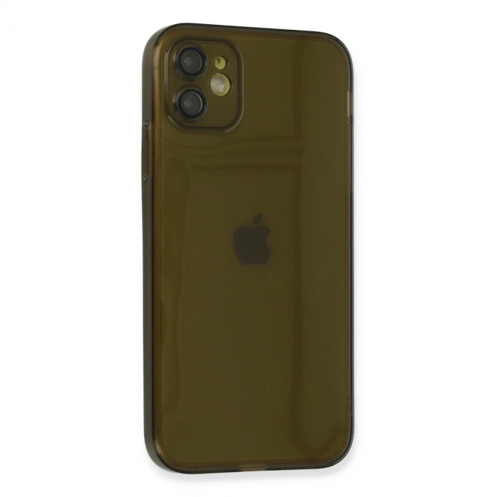 Apple İphone 12 Kılıf Fly Lens Silikon - Siyah