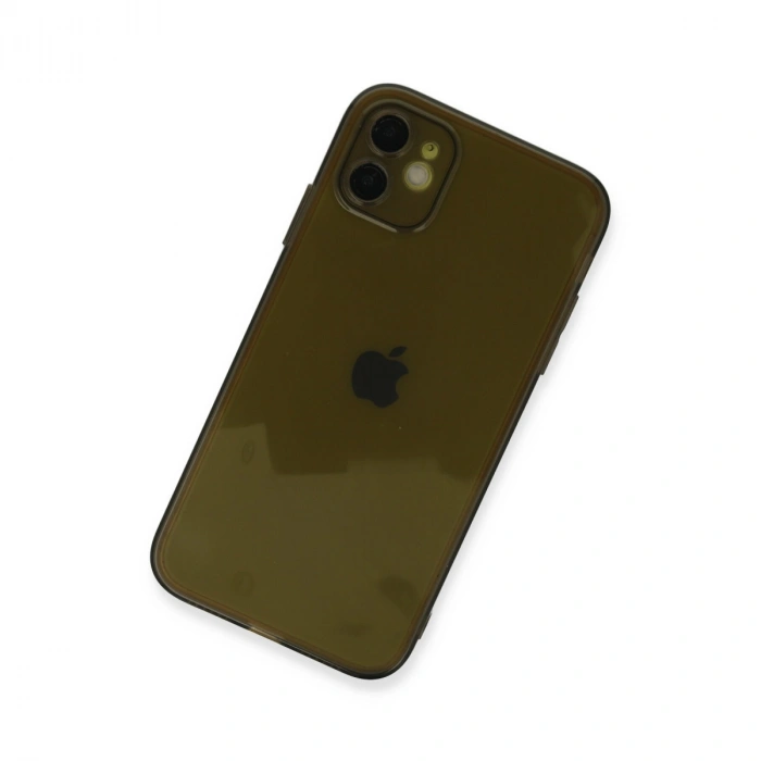 Apple İphone 12 Kılıf Fly Lens Silikon - Siyah
