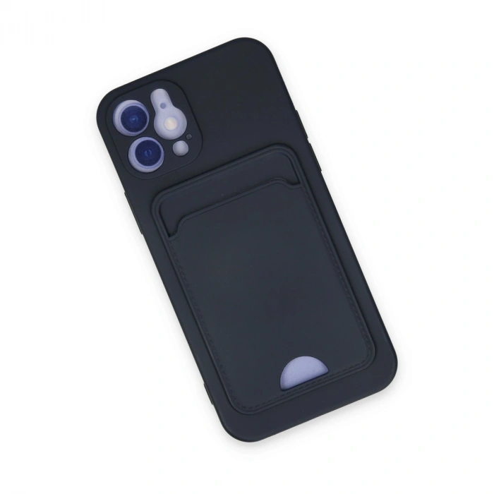 Apple İphone 12 Kılıf Kelvin Kartvizitli Silikon - Lacivert