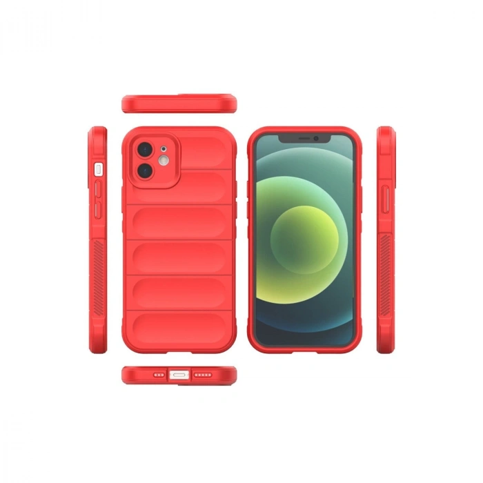 Apple İphone 12 Kılıf Optimum Silikon - Kırmızı