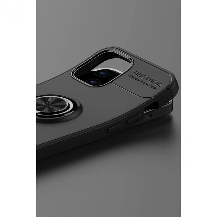 Apple İphone 12 Kılıf Range Yüzüklü Silikon - Mavi
