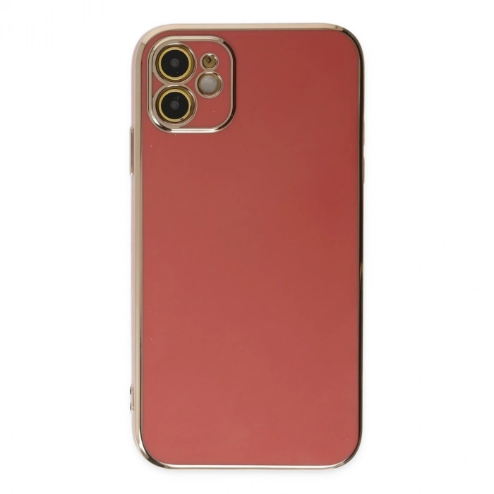 Apple İphone 12 Kılıf Volet Silikon - Kırmızı