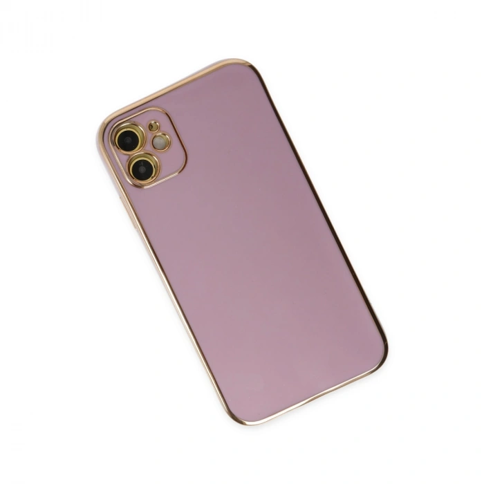 Apple İphone 12 Kılıf Volet Silikon - Mor