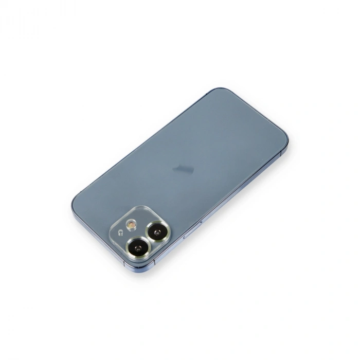 Apple İphone 12 Metal Kamera Lens Koruma Cam - Açık Yeşil